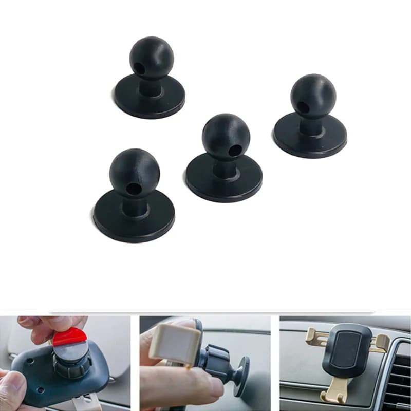 Base per staffa per telefono cellulare con mini colla da 5 pezzi per diametro testa a sfera da 17 mm per supporto per cellulare GPS per navigazione per auto Accessori universali