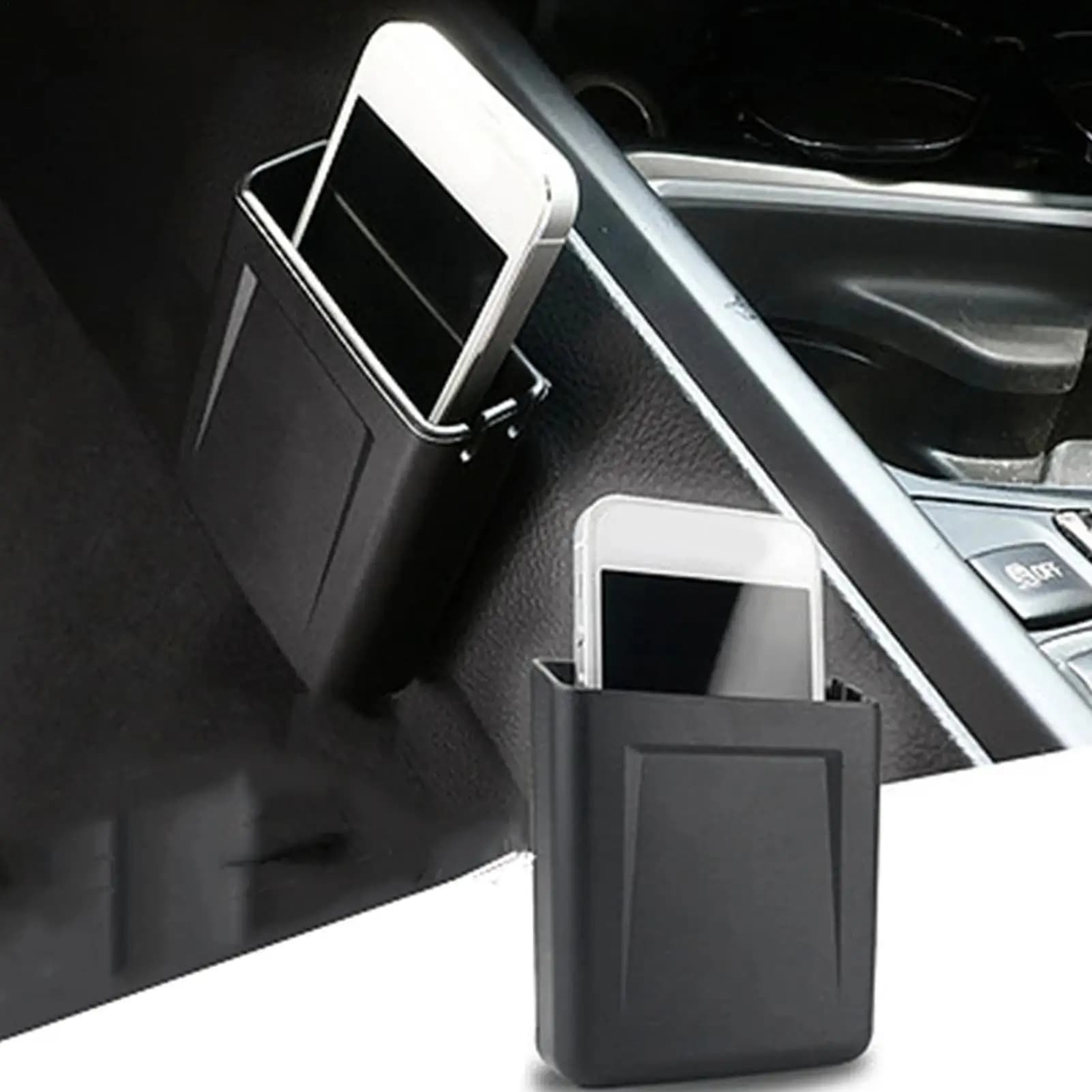 Car Cell Phone Gap Holder Portable Car Dash Organizer Sticky Adhesive Storage Box For Phone Pocket Automobile Accessories