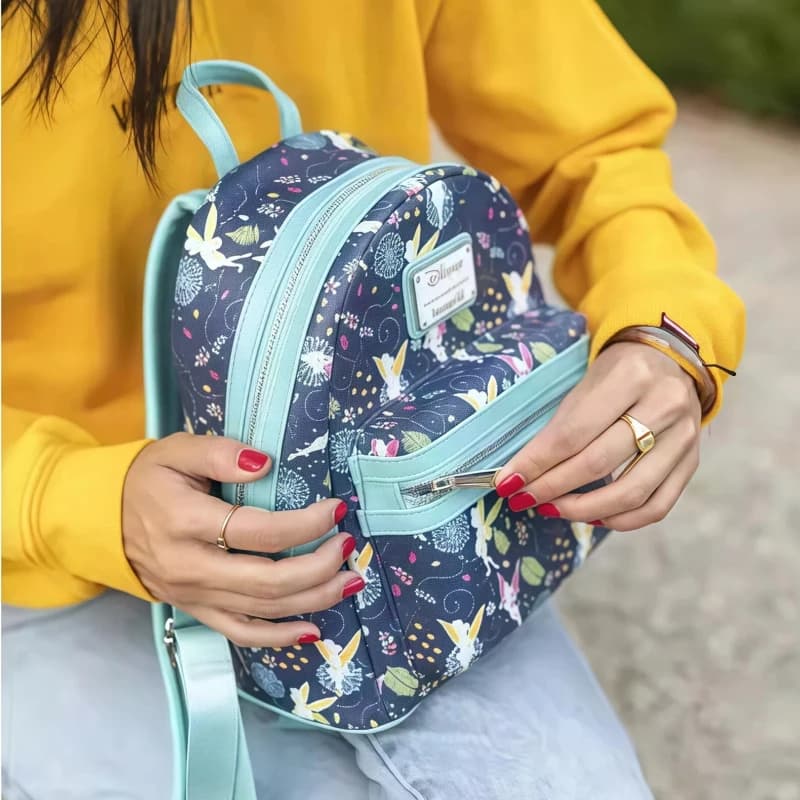 Nuovo mini zaino Disney X Loungefly Tinker Bell con design a fantasia fatata, regalo alla moda per i fan di Disney e per l'uso quotidiano