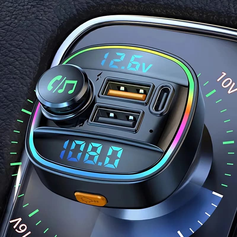 FM Transmitter Bluetooth 5.0 Car Radio speaker speaker MP3 with super fast charging adapter USB 22.5 W for car