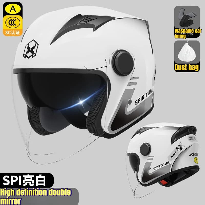 Motorcycle Riding for Men Women Winter Electric Vehicle Half Helmets Anti-drop and Comfortable Helmets All Seasons