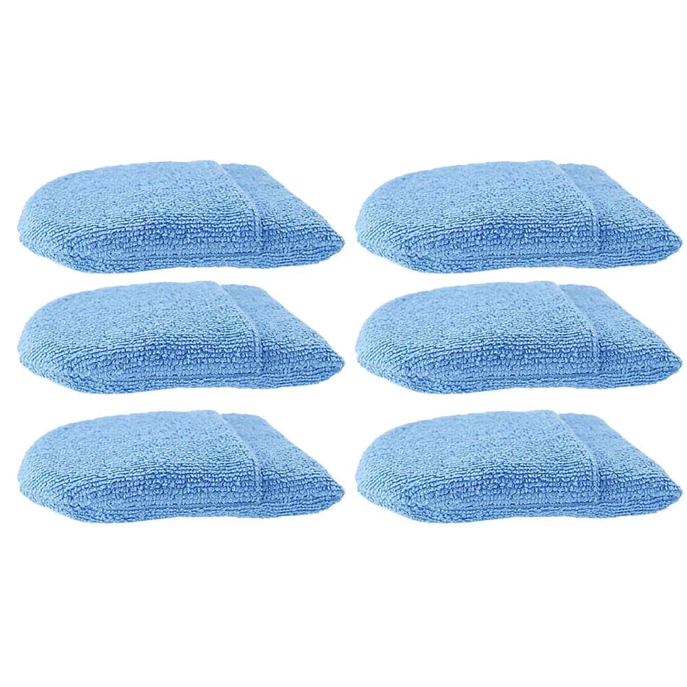 Guanti Applicatori in Schiuma di Microfibra Morbida per Cera Auto, Guanto Applicatore in Schiuma di Microfibra Grigio da cm, Spugna Lucidante a Forma di U