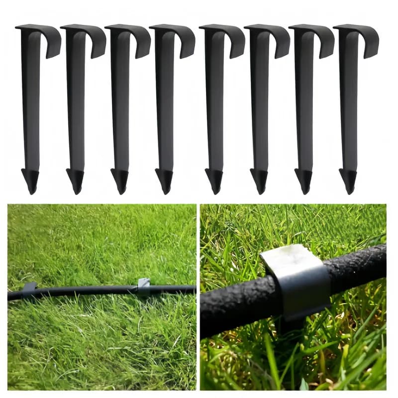 Garden Drip Irrigation Special 50pcs Water Pipe Fixing Stake Sturdy No Loose Easy Install For Courtyard Hose Fixing Practical