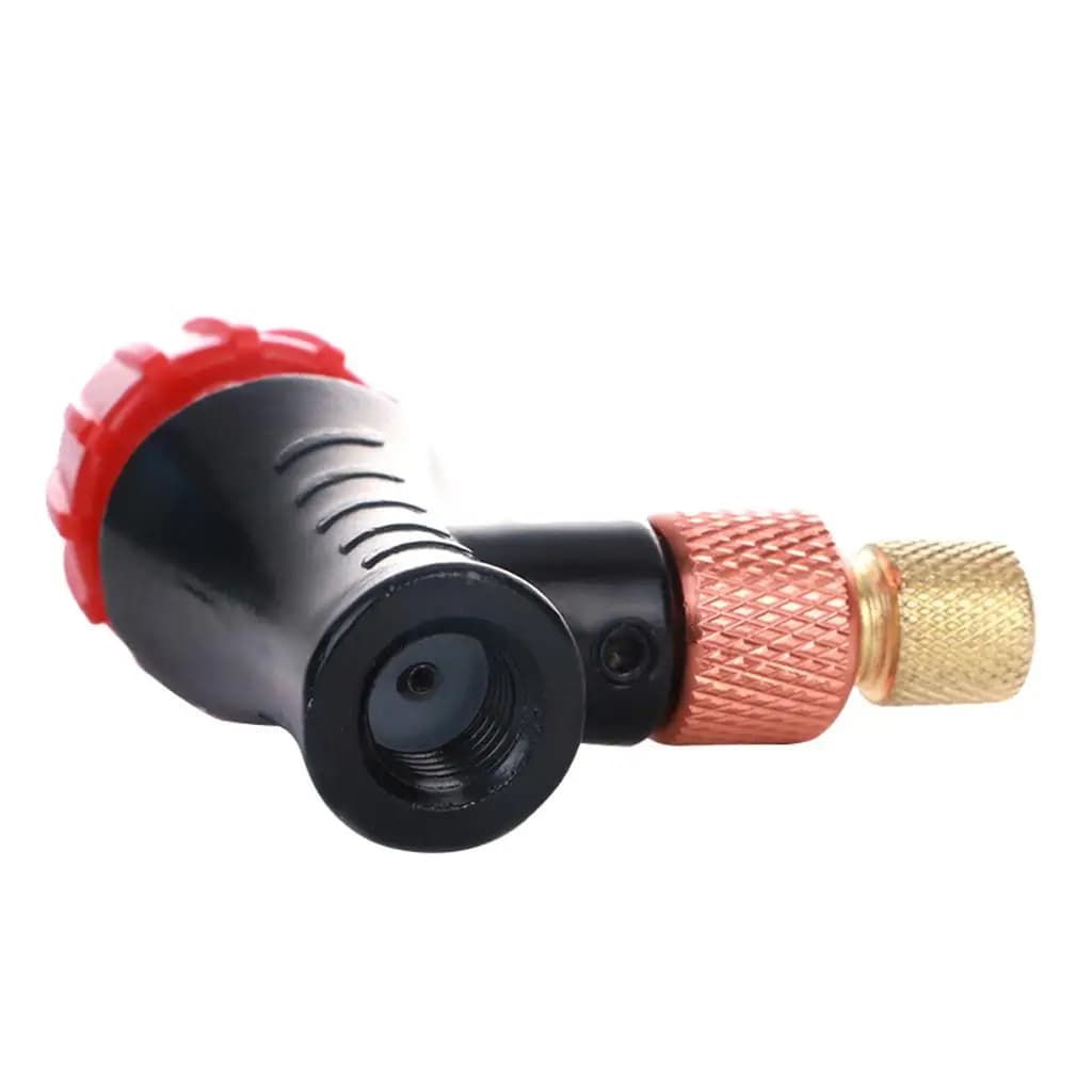 High Pressure CO2 Pump Head Air Inflator Precision Valve Connector Adapter for Presta Schrader Bikes