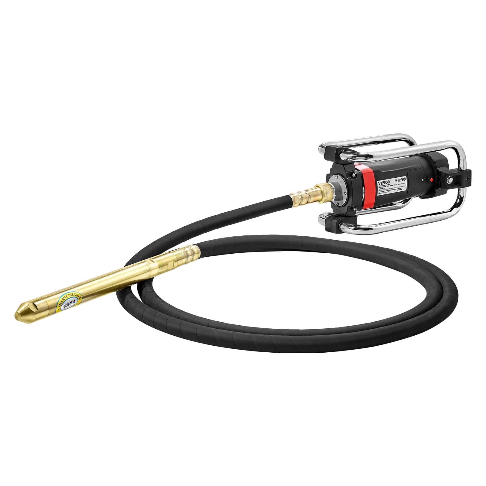 SucceBuy Vibratore elettrico per calcestruzzo 1300W 16000 VPM 2HP Motore in rame Matita portatile portatile Rimuovi bolle d'aria e livello