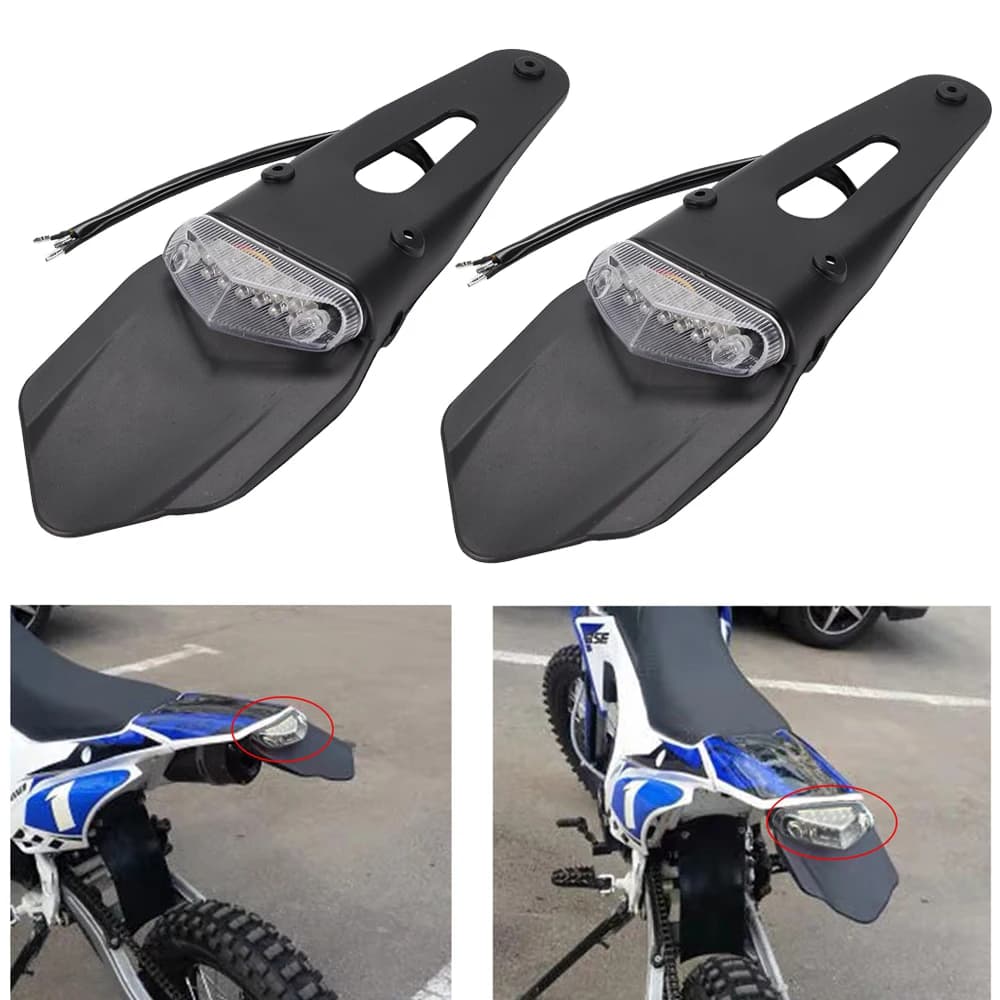 Fanale posteriore a LED per moto universale Polisport e parafango posteriore Stop Enduro Dirt Bike parafango fanale posteriore MX Trail