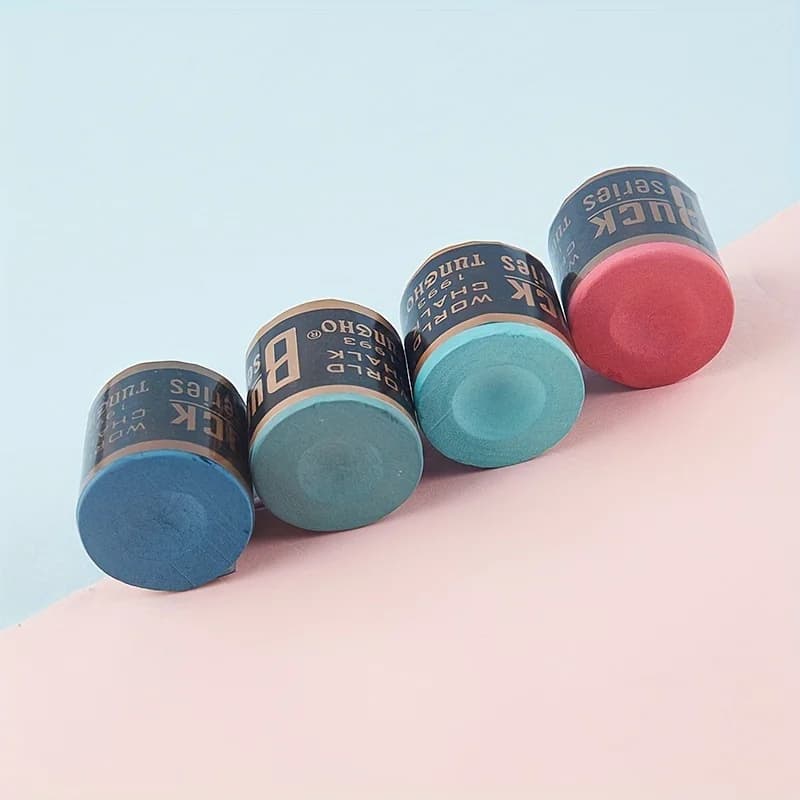 2 pz/set antiscivolo gessetti da biliardo stecca da biliardo gesso snooker facile polvere gessaggio da biliardo accessori per piscina blu verde rosso