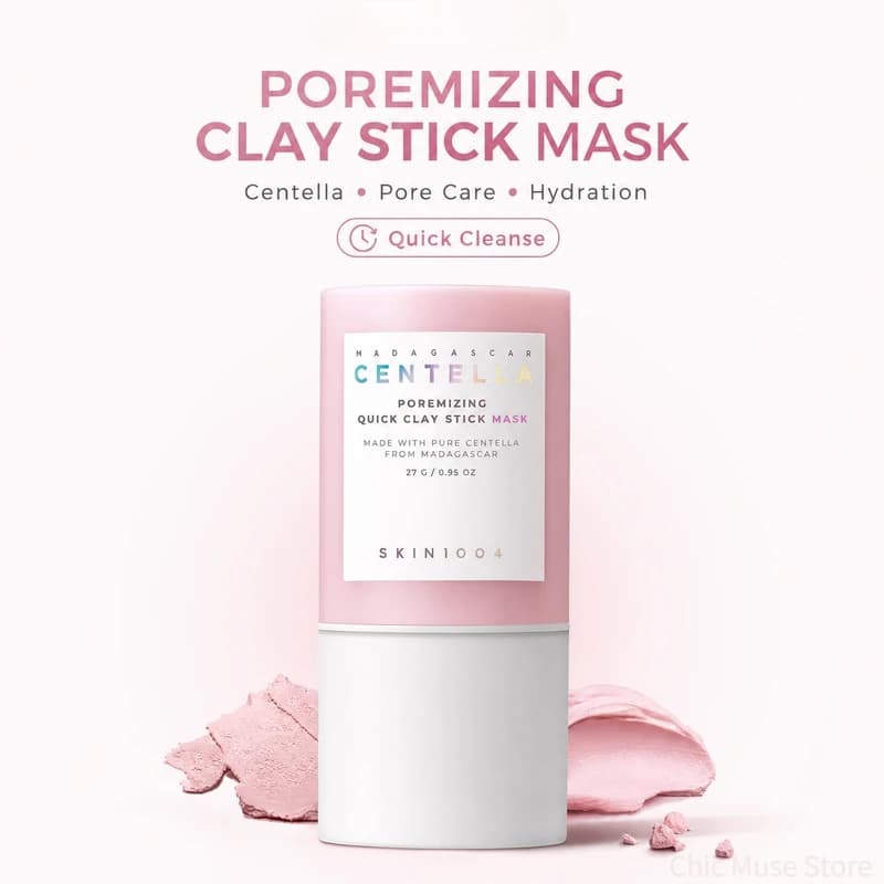 Stick Mask at the Korean Clay with Centella for Dilated Pores, Hydrating Mask and Viso Lenitive, Reduces Pores, Viso Care Products