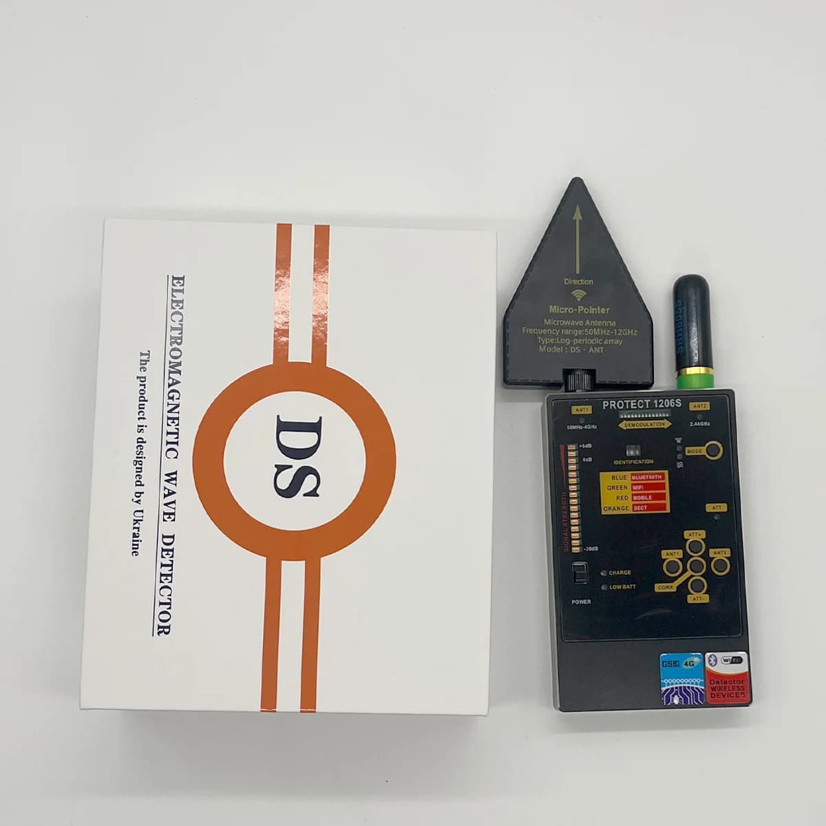 Rilevatore di sicurezza PROTECT 1206S, rilevamento telecamere/rilevatori GPS, utilizzo 15 ore per gadget anti-spia per viaggi d'affari