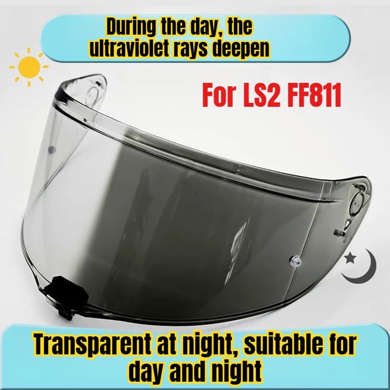Visiera per Casco Moto LS2 FF811, Lente Sostitutiva Anti-UV, Anti-Graffio, Antipolvere, Antivento, Accessori per Moto