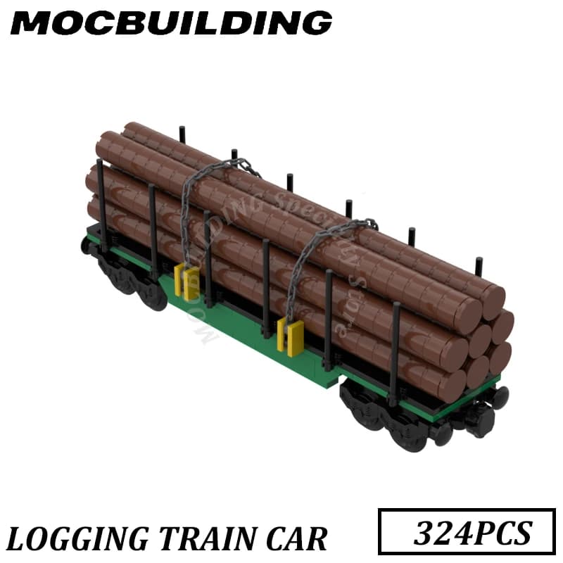 Treno di registrazione Modello di auto Auto da trasporto in legno MOC Building Blocks Mattoni Costruzione Giocattoli Regali di compleanno Presente