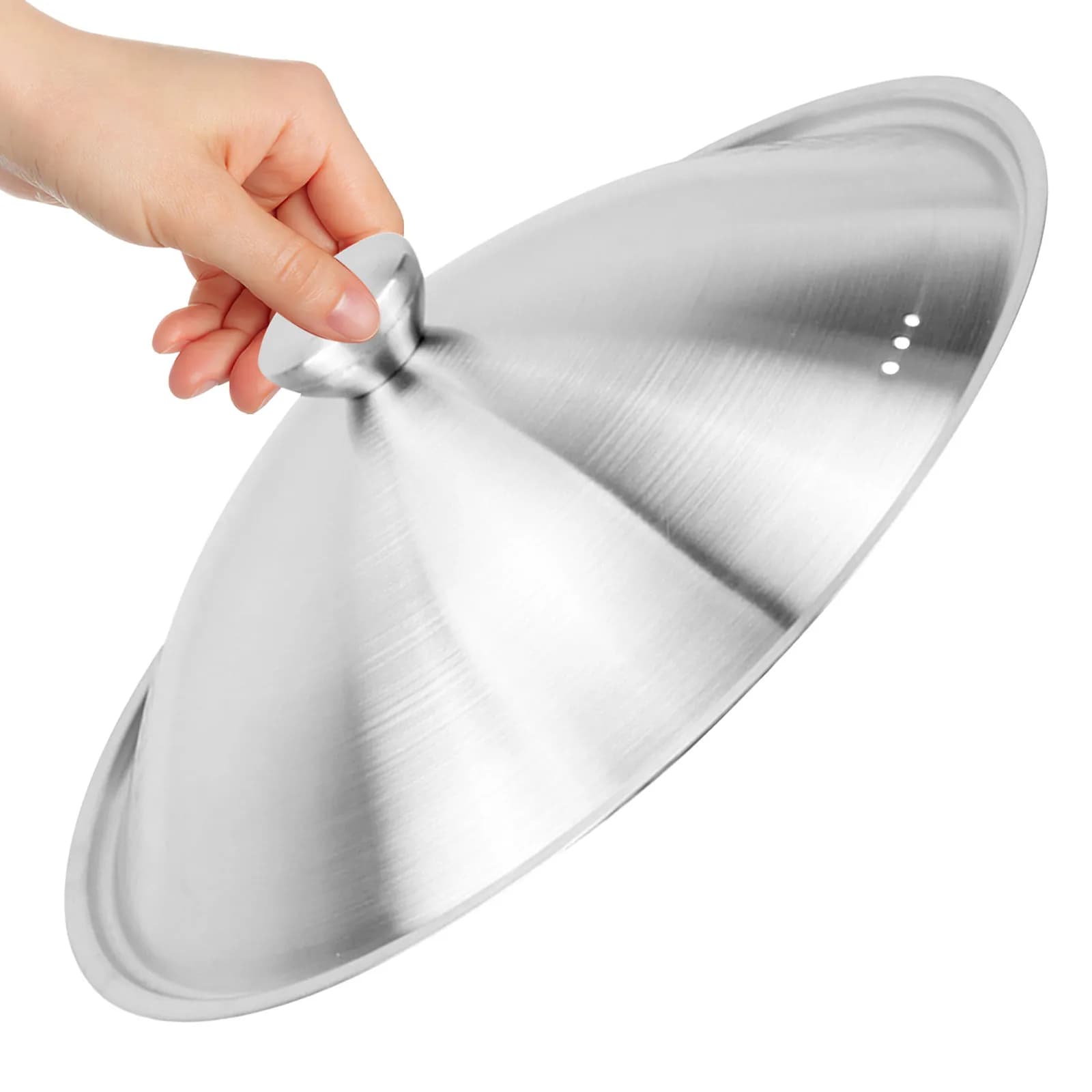 Coperchio Universale in Acciaio Inossidabile Spesso, Antispruzzo, Adatto per Padelle, Wok, Pentole per Zuppe, Uso in Cucina