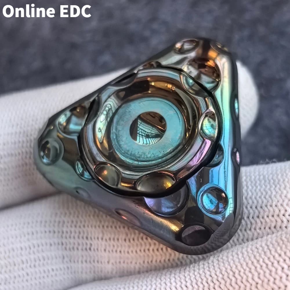 Fidget Spinner Wang 21 Cheese Usato, Spinner a Tre Pale in Zirconio Colorato, Gadget Anti-Ansia