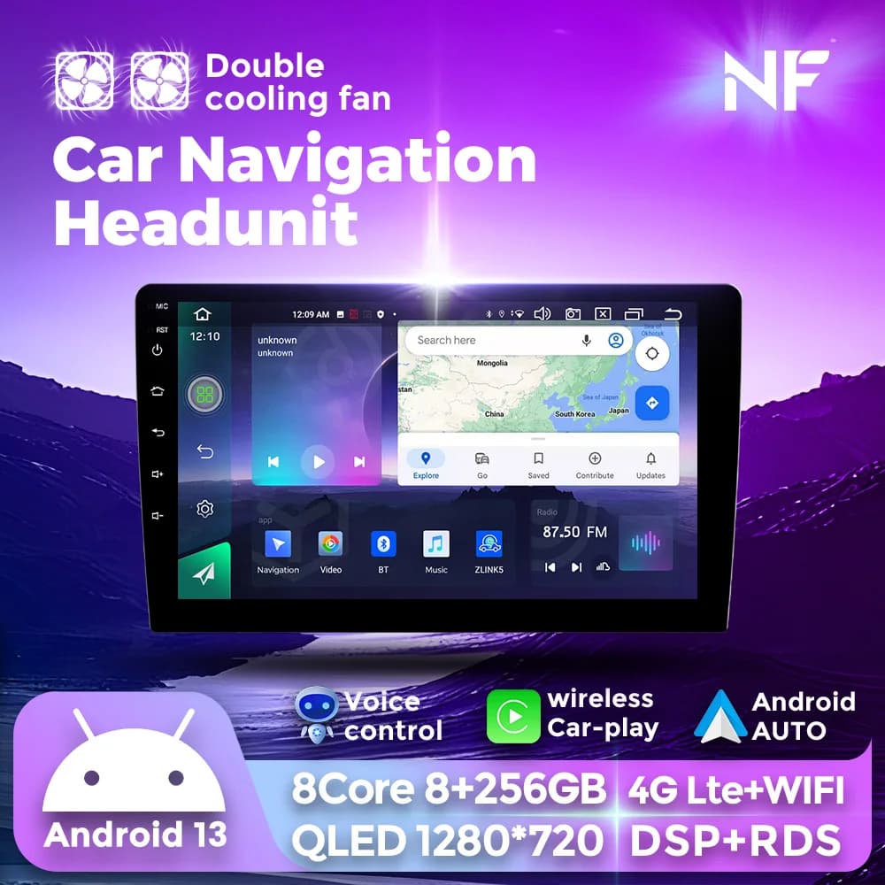 Android 13 9 "/10" QLED Car Radio Carplay 2 Din Universal Stereo GPS Multimedia Player for Nissan Toyota Kia VW smart car systems