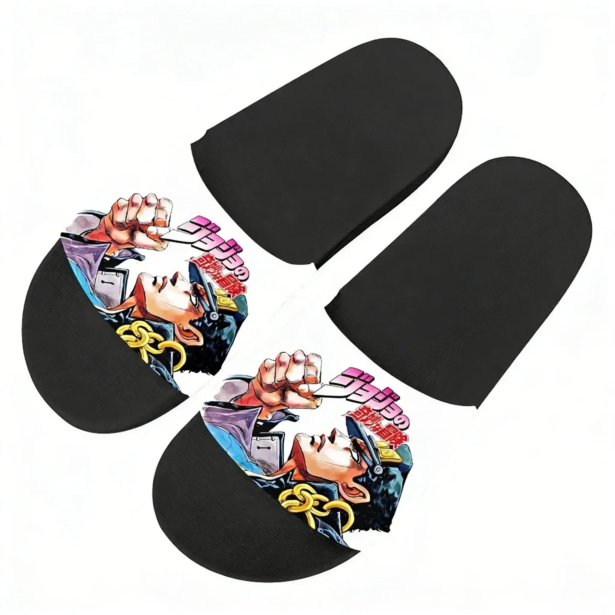 Ciabatte Jojo's Bizarre Adventure Jonathan Joestar, Pantofole da Casa Anime per Uomini, Donne e Adolescenti, Sandali da Spiaggia e Piscina Personalizzati