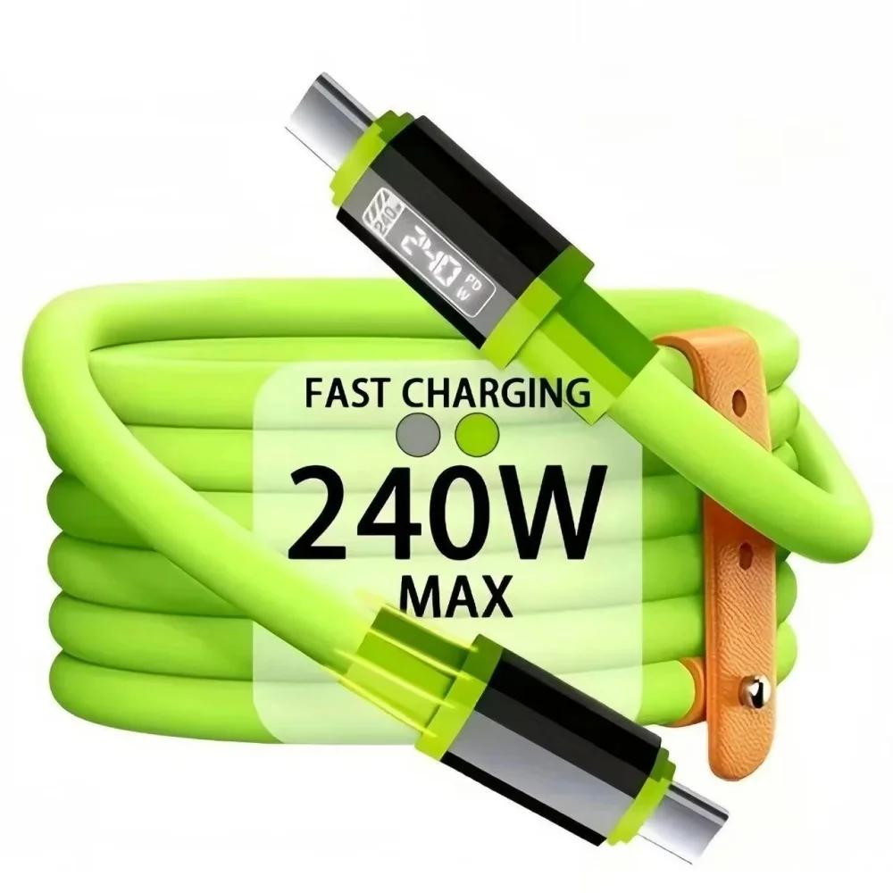 240W USB cable for fast charging of mobile phones, Type-C cable for fast data transfer, compatible with iPhone 15 16, Mi, HUAWEI, HONOR, Xiaomi, PD USB cable to PD.