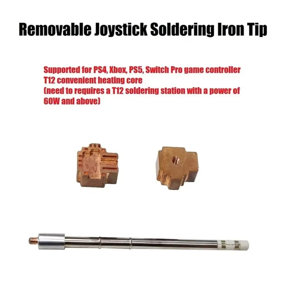 Punta per saldatore con joystick rimovibile 13mm/16mm Adattatore dissaldante universale per nucleo riscaldante T12 per PS5/PS4/XBOX/Switch Pro
