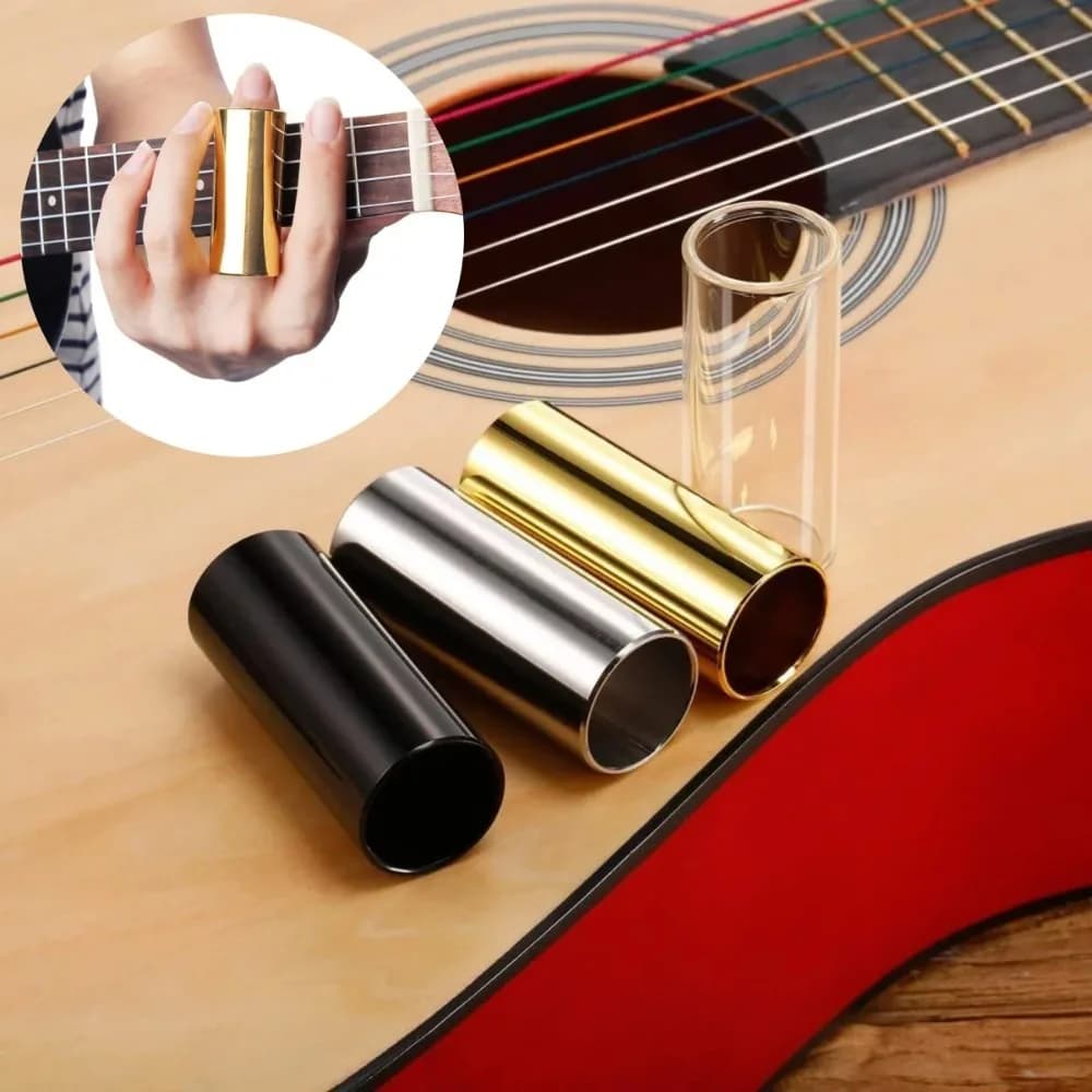 1 Pezzo Slide per Chitarra da 60MM in Acciaio Inox/Vetro, Accessori per Chitarra, Basso, Banjo, Ukulele e Strumenti a Corda