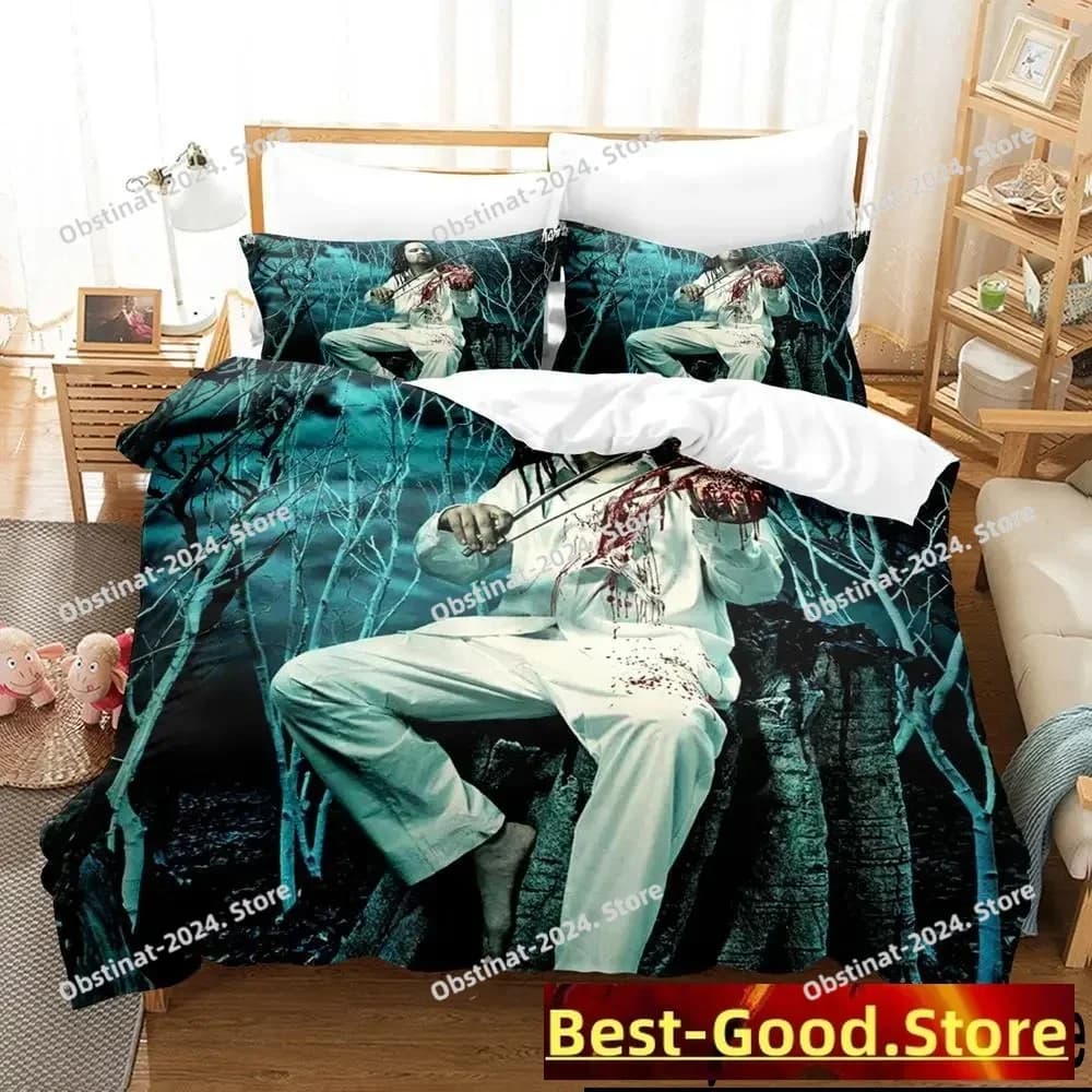 Stampa 3D Moda Korn Rock Band Stampato Set letto Copripiumino Federa Set biancheria da letto Lenzuolo di lino Copripiumino Completo Queen King Size