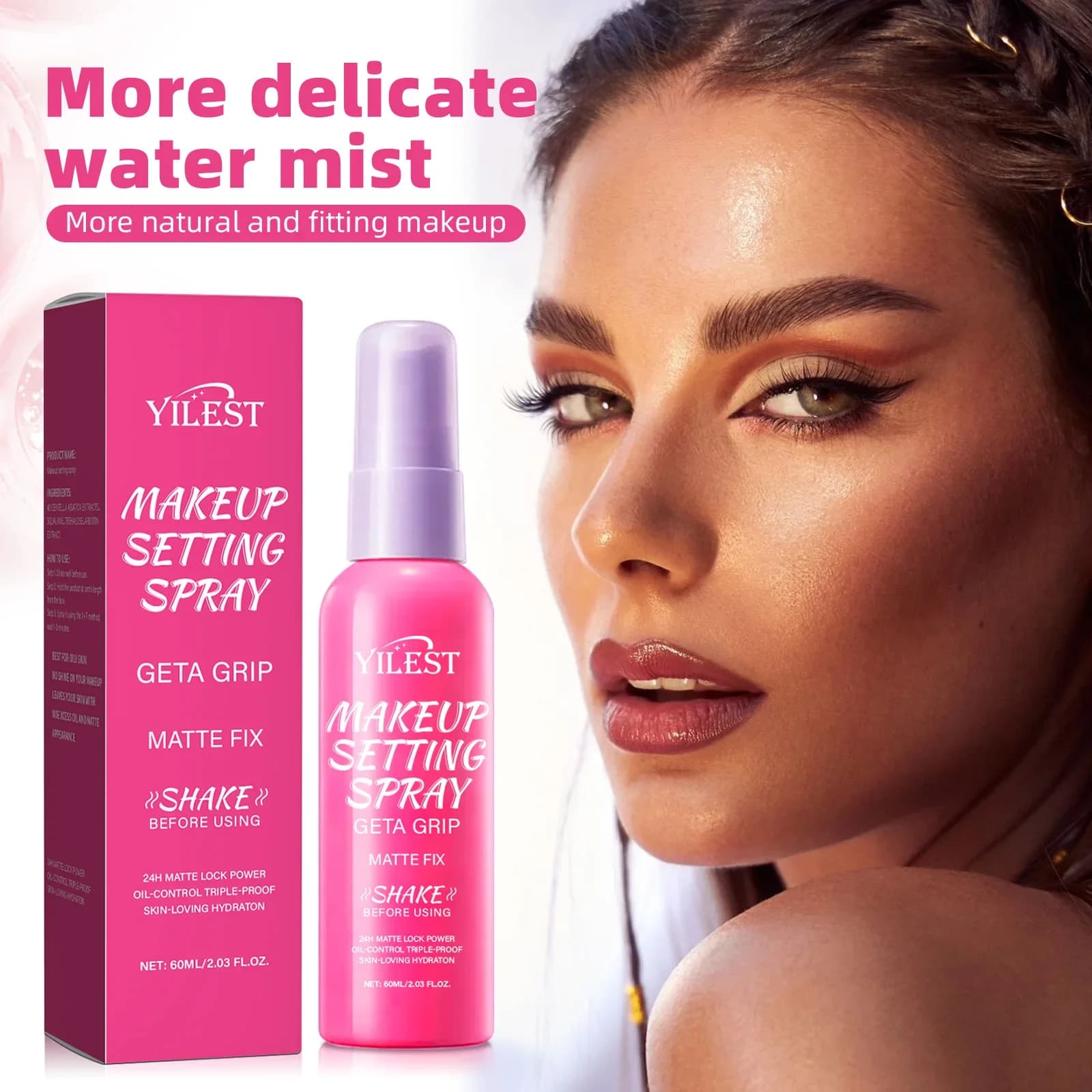 【Spray fissante opaco e impermeabile】Fissatore per trucco a lunga durata, controlla olio e lucentezza, finitura non appiccicosa, tenuta per tutto il giorno