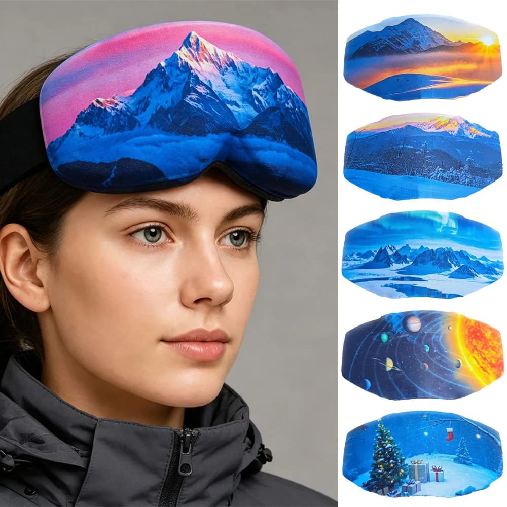 Dual‑Function Elastic Ski Goggle Sleeve, Young Adult Skiers, Mountain Snow Sport Clean Goggle Lens Against Surface Scratches