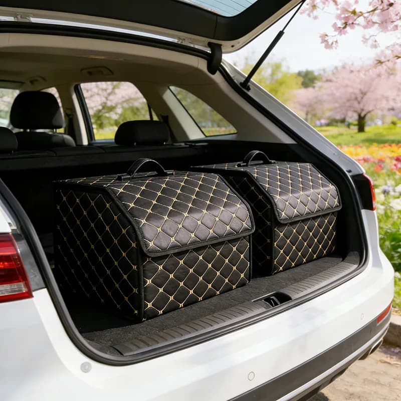 Organizer per Bagagliaio Auto, Contenitore Pieghevole per Stoccaggio, Borsa per Giocattoli e Alimenti, Accessori per Ordinare e Organizzare l'Auto