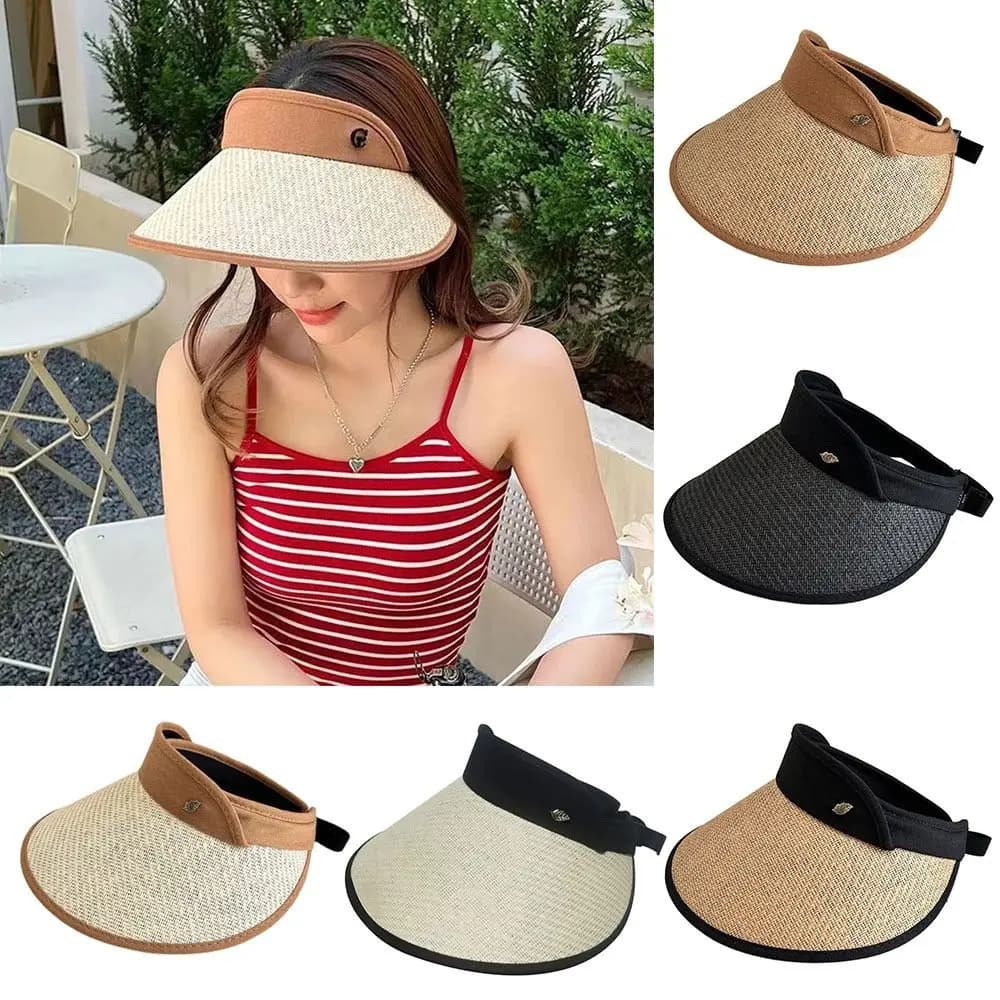 Cappello da sole traspirante estivo cappello a cilindro vuoto berretti con visiera sport all'aria aperta Tennis Golf Running Bicycle cappello parasole regolabile