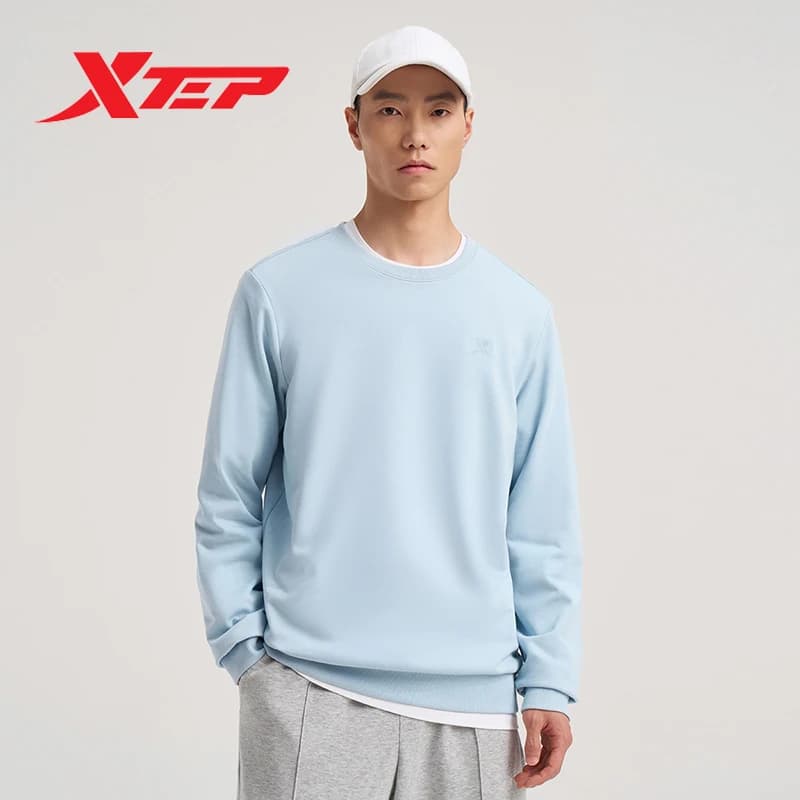 Xtep Pullover Maglione da uomo Autunno Morbido Durabilità Felpa con cappuccio Trendy Retro Comodo Top 876329930155