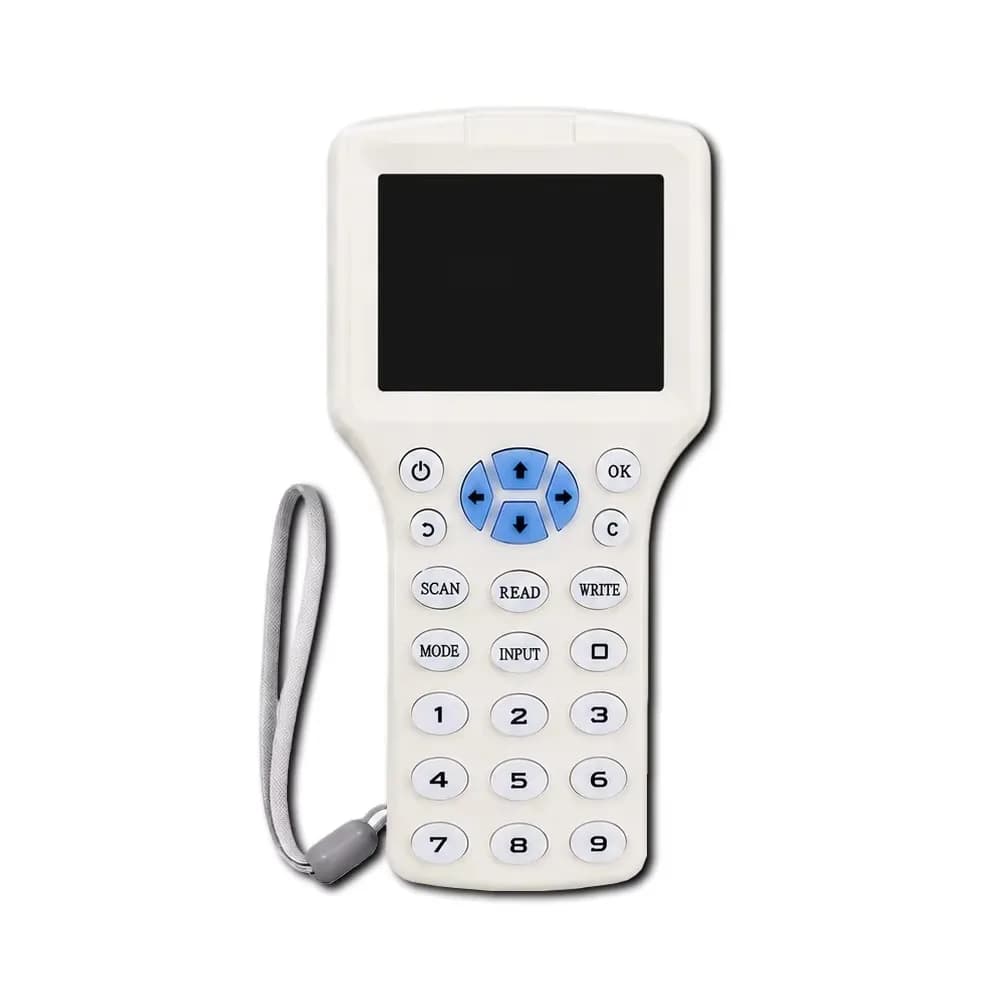 10 Frequency RFID NFC Duplicator USB Programmer Encrypted Smart Card Reader Writer Comfortable Button LCD Screen