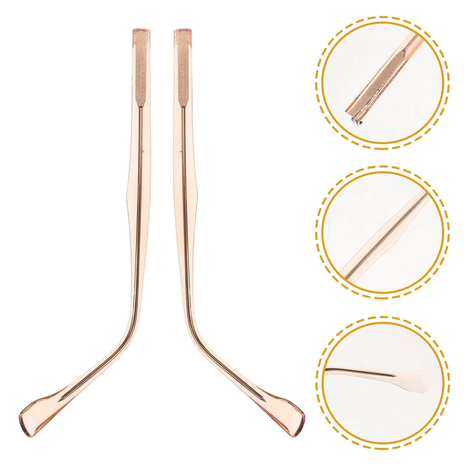1Pair Eyeglasses Arm Replacement Resin Metal Sturdy Glasses Repair Legs Universal Sunglasses Reading Glasses Replacement