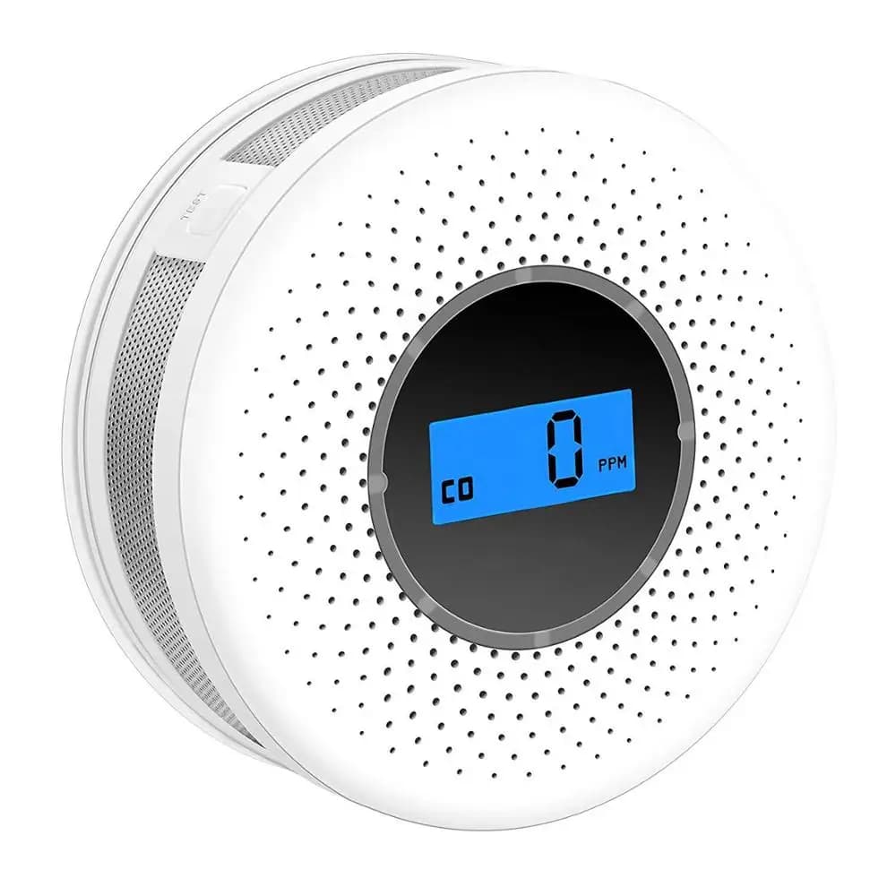 Rilevatore di fumo combinato e rilevatore di monossido di carbonio con display, sensore rilevatore di allarme di fumo CO a batteria