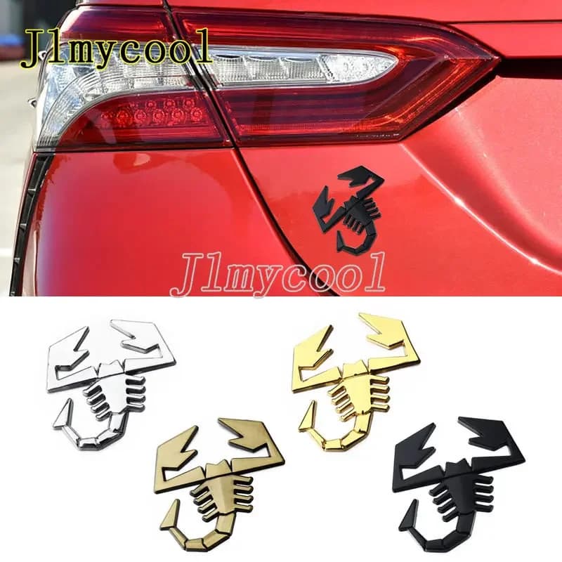 3D Metallo Scorpione Car Styling hrome In Lega di Zinco Adesivo Emblema Distintivo Decalcomania per Fiat Abarth 500 600 124 125 595 Egea