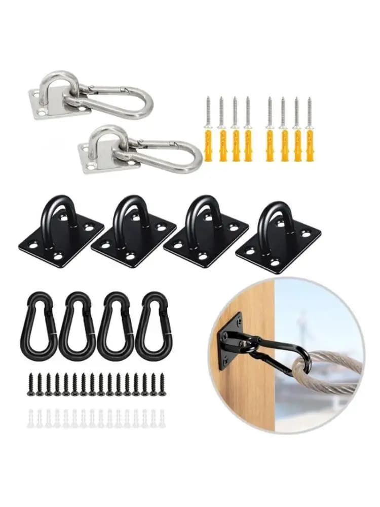 R6FE 1Set Stainless Steel Ceiling Hook Suspension Brackets Hammocks Mount Ceiling Hook for Yogas Swing, Punching Bags