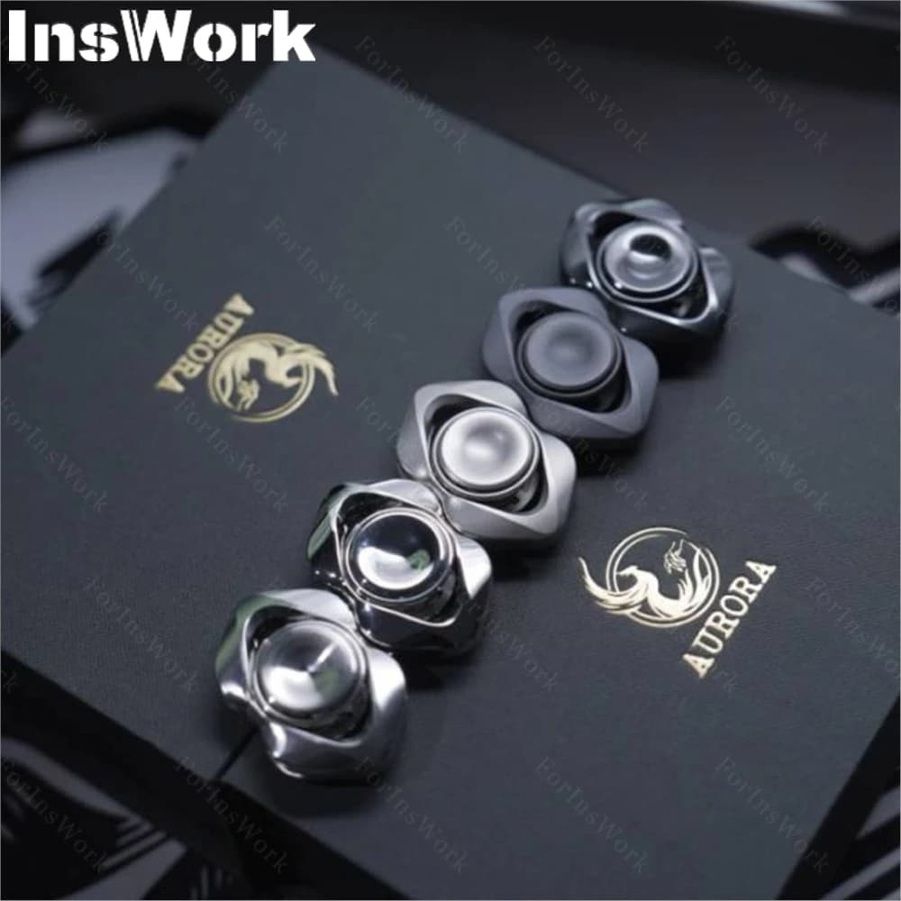 Aurora EDC Trottola Giroscopio Giocattoli Giocattoli da scrivania Giocattoli per l'ansia Giocattolo antistress Fidget Spinner Toy