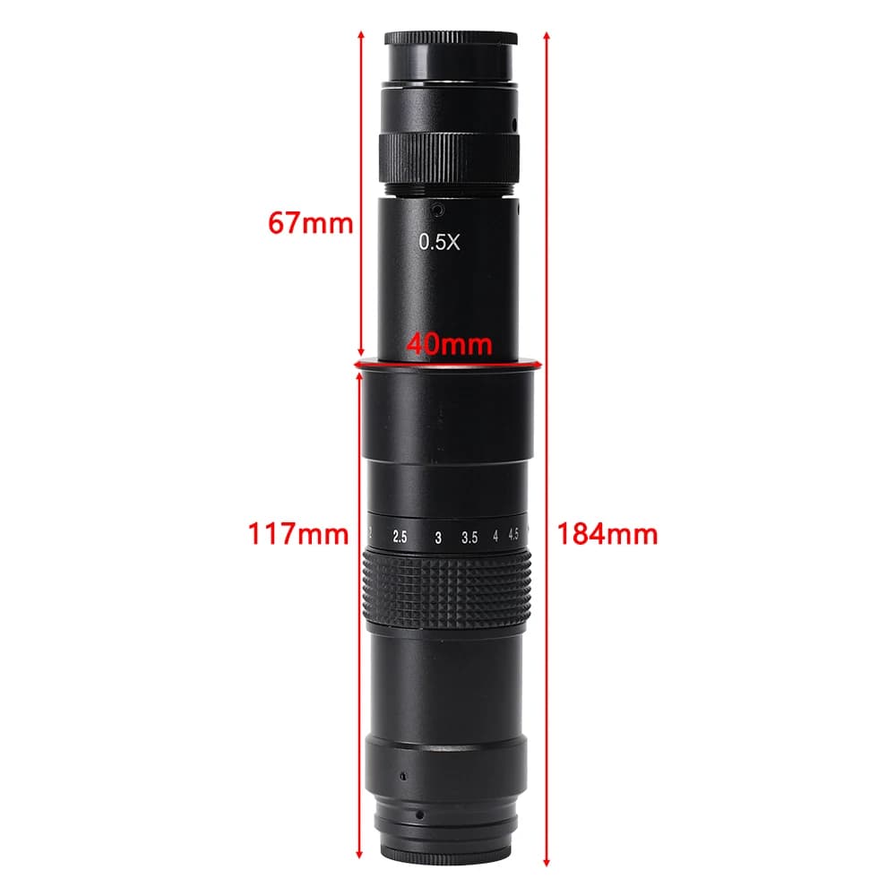 Fotocamera industriale 300X obiettivo zoom a luce parallela fotocamera per microscopio digitale a occhio singolo obiettivo con attacco C ingrandimento 0,7x-4,5x
