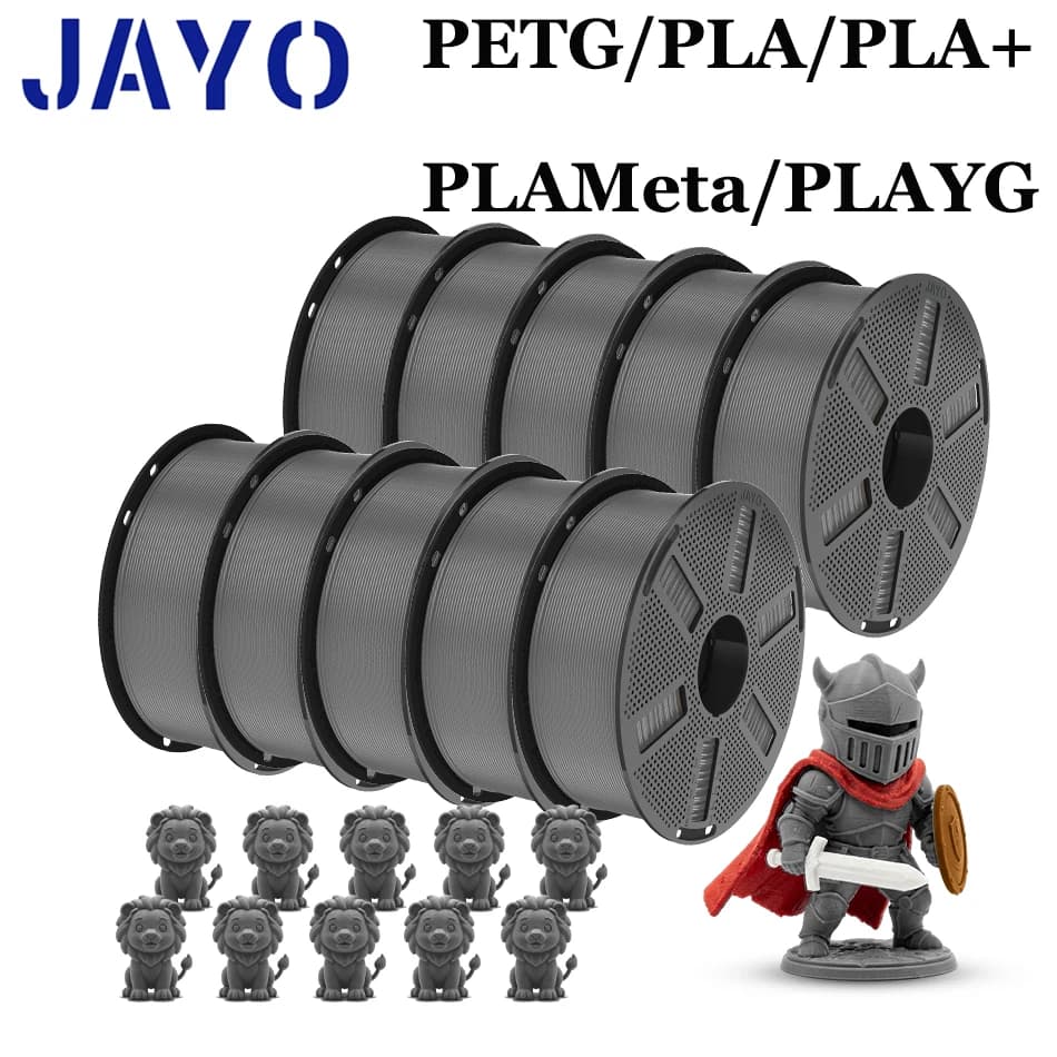 JAYO 10 Rolls PLA / PETG / High Speed Matte PETG/PLA PLUS Filament 175mm No Bubbles Smooth Multiple Colors Optional for 3D Print