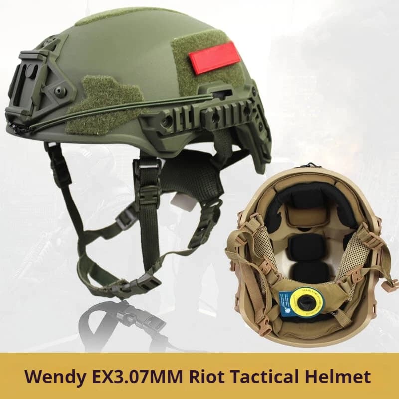 Casco Wendy 3.0 Casco balistico di sicurezza per pistola ad aria compressa tattico addensato Attrezzatura per casco da ciclismo sportivo da caccia all'aperto regolabile