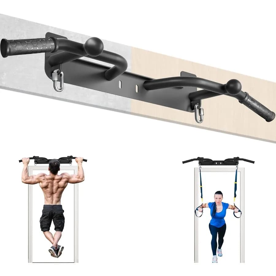 Wall Mounted Traction Bar Heavy Duty Traction Bar Garage Traction Bar Multifunctional Fitness Bar for Wall Mounting Supporta up
