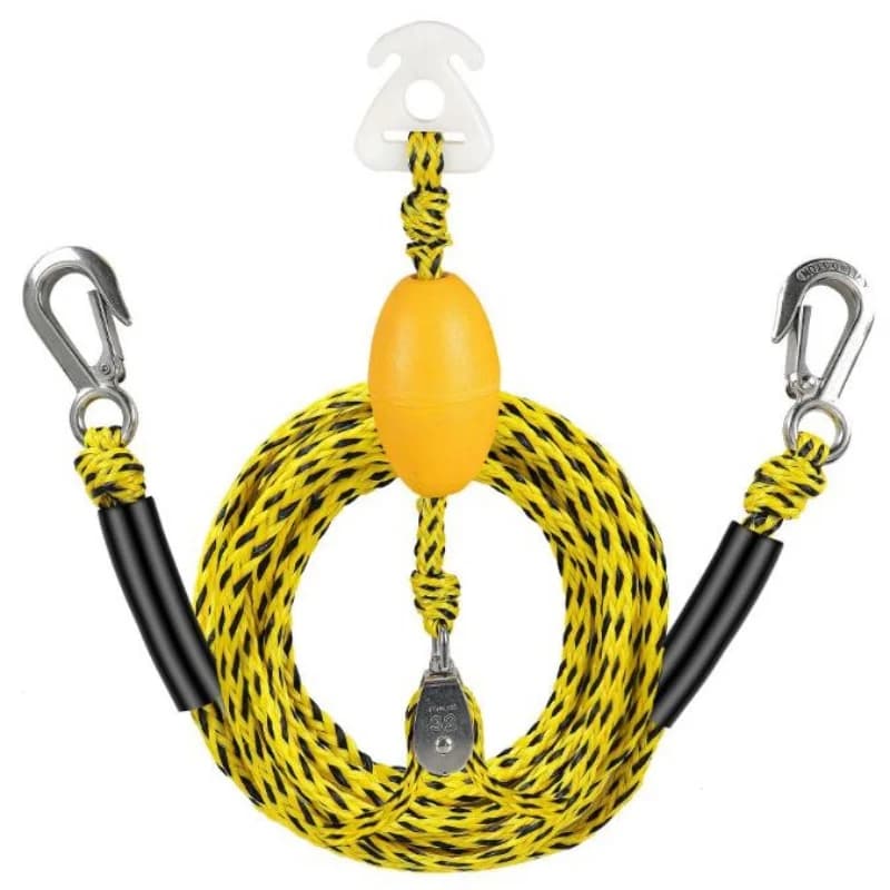 ISURE MARINE Corda da traino con puleggia marina a doppio gancio, corda da traino da 17FT 5M Corda da traino per kayak resistente ad alta resistenza