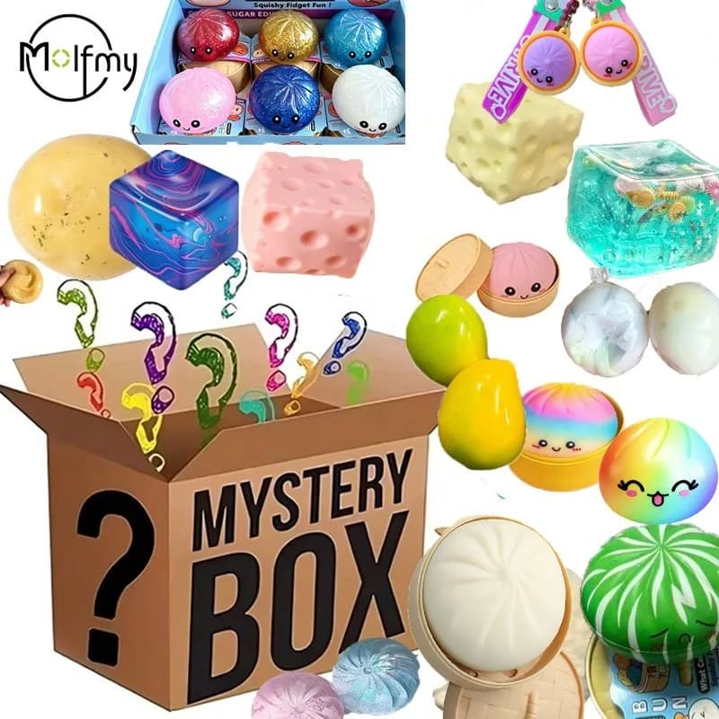 Hot Blind Box Multi Slow-Rising Squishy Willekeurig Assortiment Kaas-knijpspeelgoed, Gestoomde Broodjes En Dumplings Mango