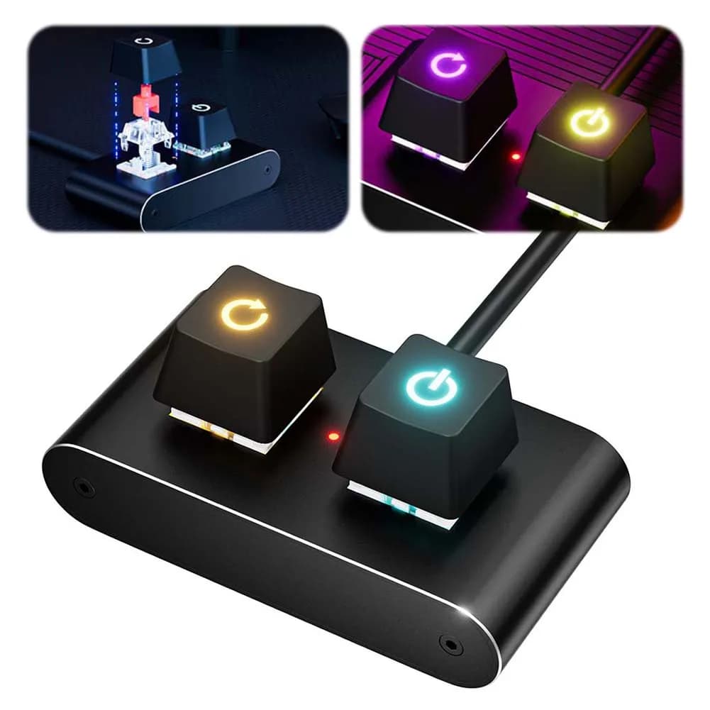 Pulsante di Accensione/Spegnimento con LED Colorati, Pulsante di Alimentazione Esterno per Computer, per Casa e Ufficio
