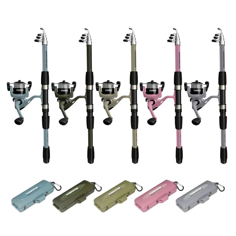Canna da Pesca Spinning in Fibra di Carbonio Super Leggera da 1,65 m, Azione Rapida, Attrezzatura per Spigola per Adulti, Pesca in Lago, Barca e Torrente