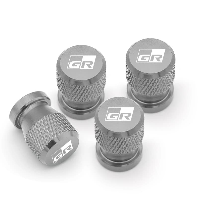 4Pcs tyre valve caps for car wheel cover Airdust tires waterproof for Toyota GR GAZOO RACING SPORT Yaris Prado Rav4 Car Decor