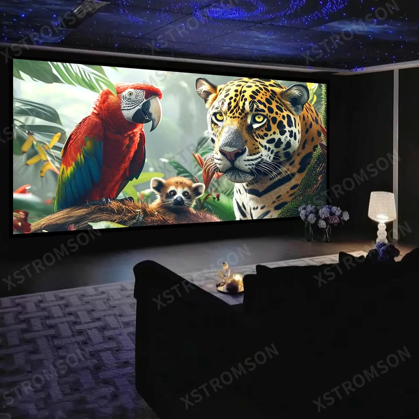 Schermo per proiettore 4K HD bianco opaco personalizzato per home theater, telaio fisso piatto, bianco opaco, per tutti i proiettori