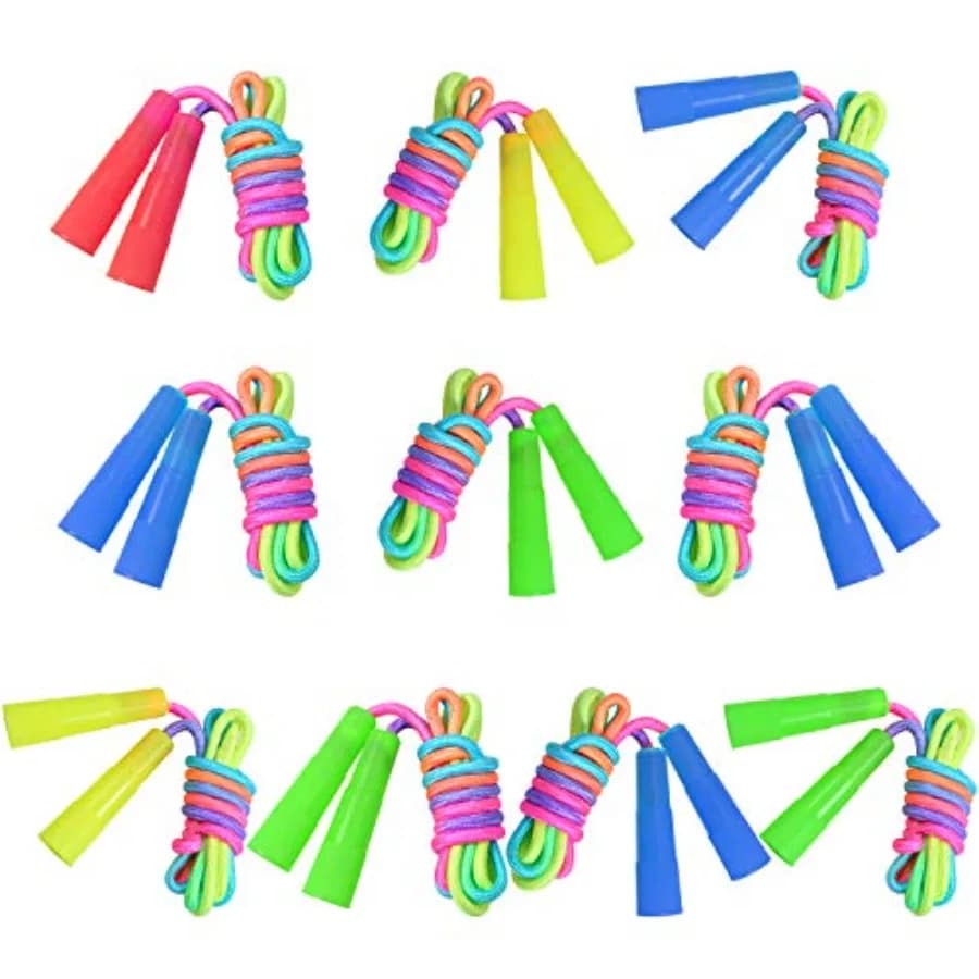 Set di Corde per Saltare Arcobaleno, Corde Vibranti per Divertimento all'Aperto, Regali per Feste, 2,2 Metri