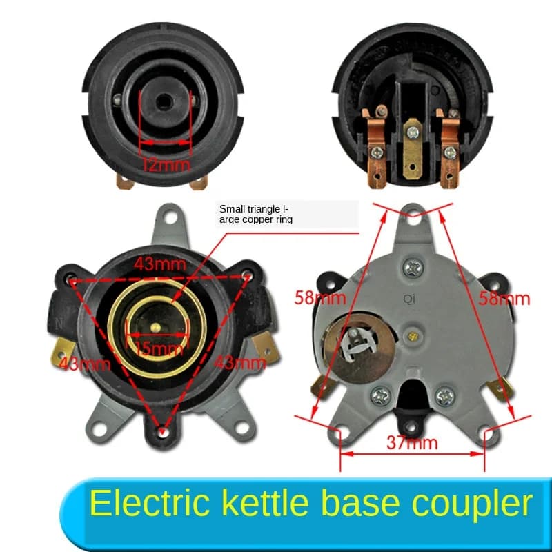 Electric kettle accessories: base for electric kettle, thermostat/ temperature control switch, connector, coupler, complete set