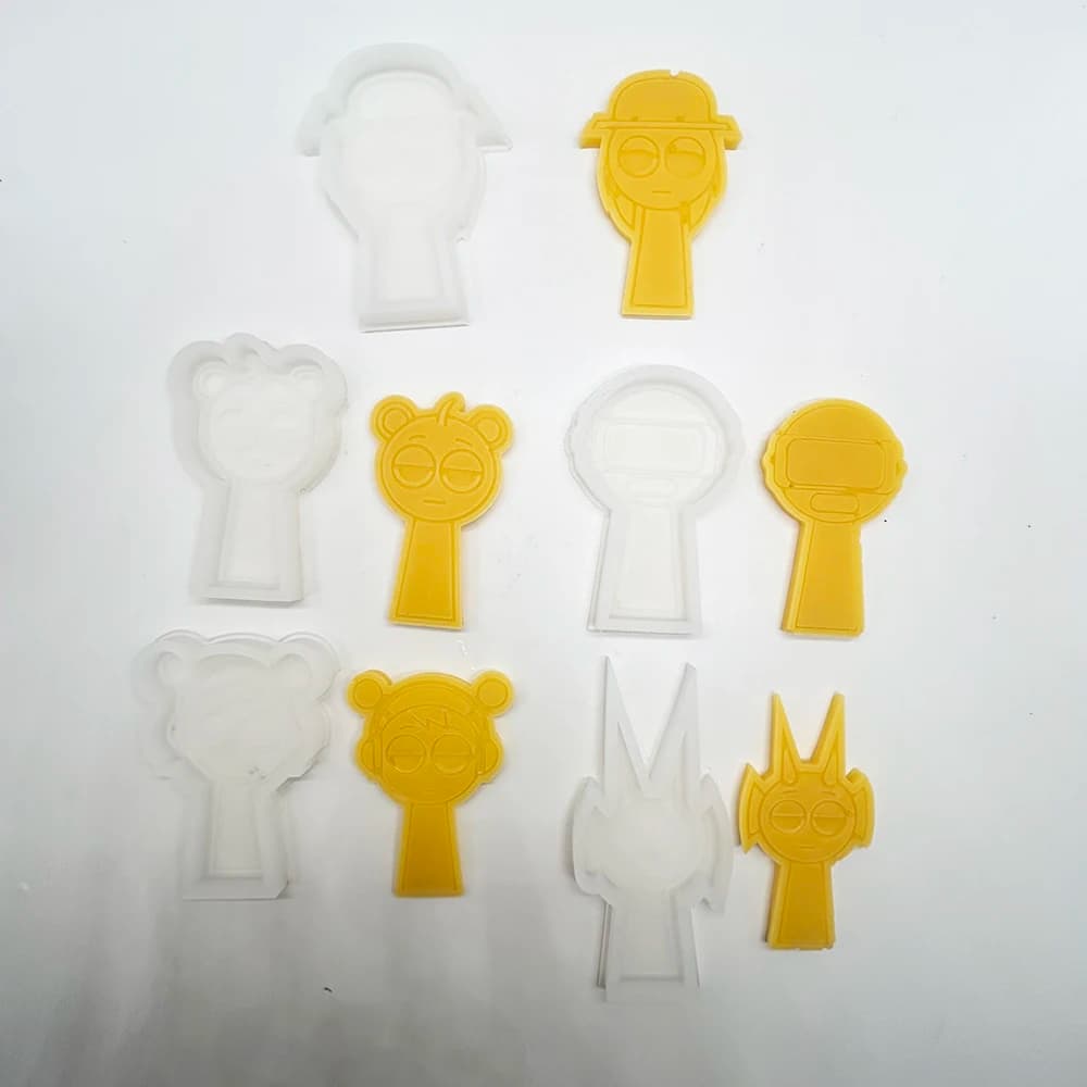 Sprunki Stampo in silicone Gioco Stampo in resina per cartoni animati Oren Wenda Incredibox Sprunki Stampo fondante Giardino di Banban Brushista