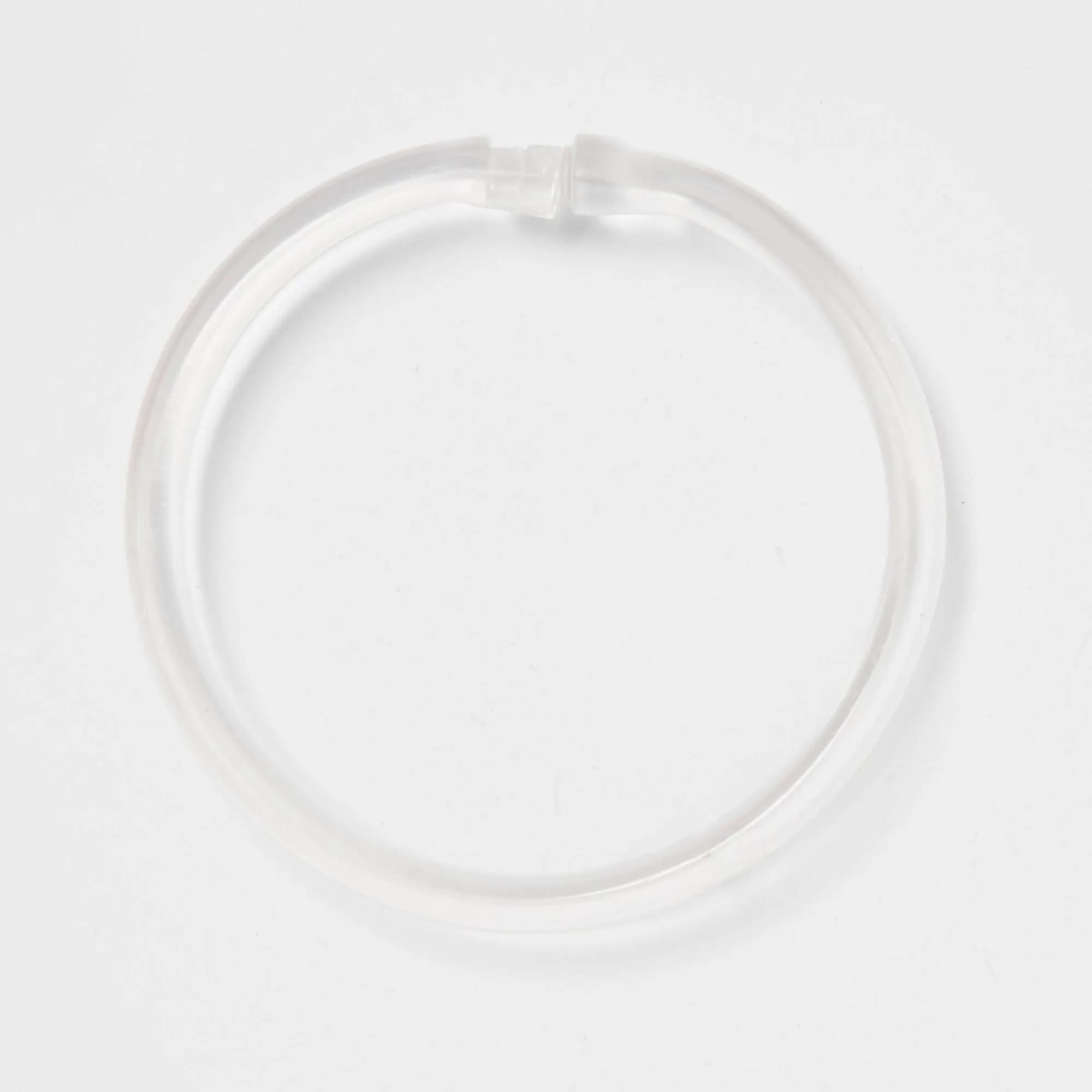 Shower Curtain Rings 12-Pack Clear Waterproof Plastic Hooks For Bathroom Curtain Liner, Smooth Glide Durable
