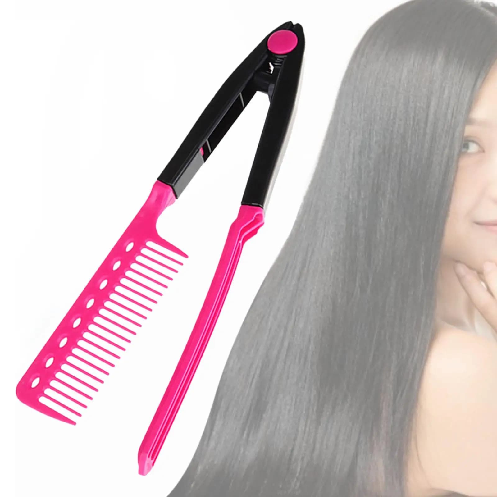 V Shaped Hair Straightener comb Salon Use Hairdressing Styling Tool Convenient