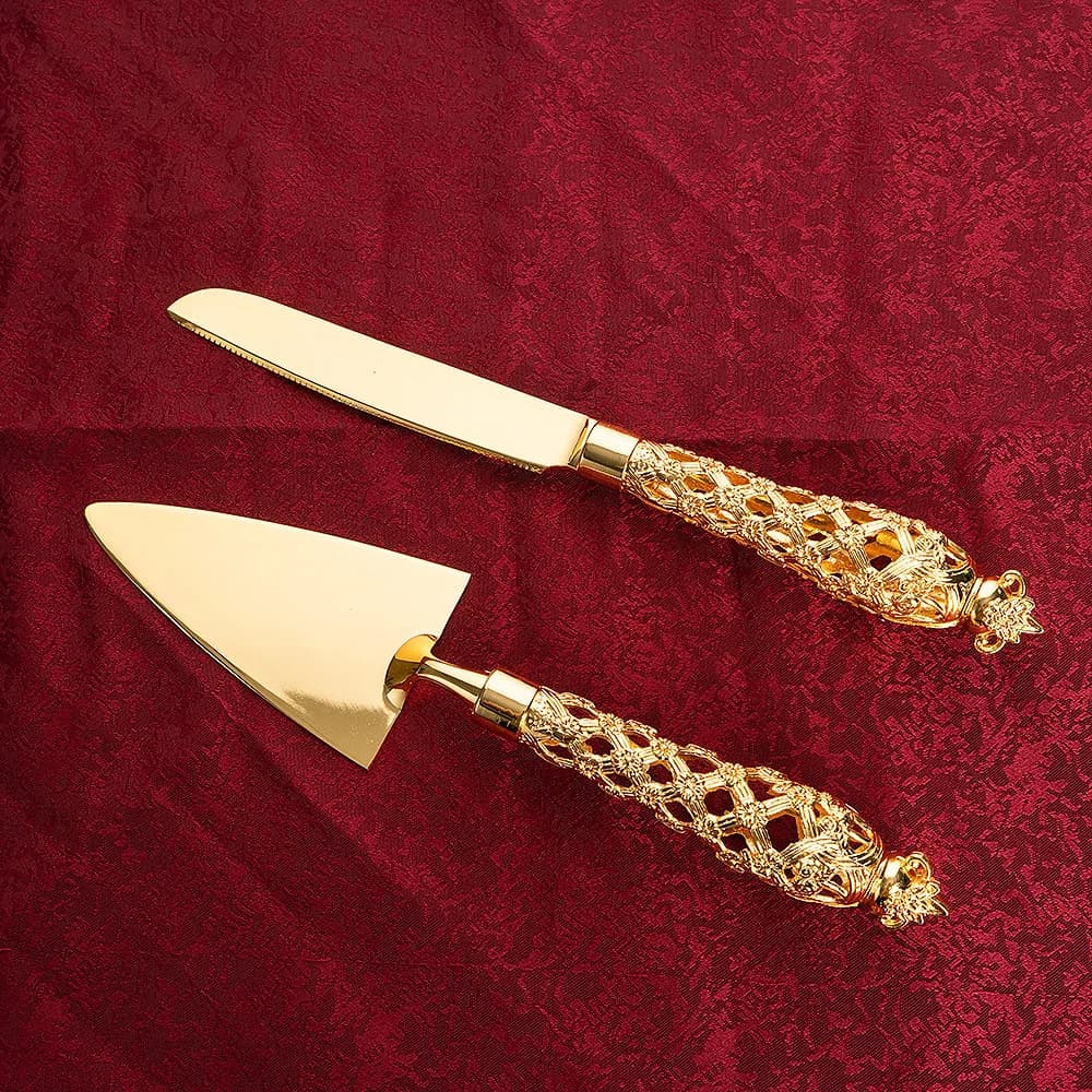 Set of 2 Stainless Steel Kitchen Tools for Cakes and Pizza, Knife and Palette for Desserts, Set for Serving Dessert